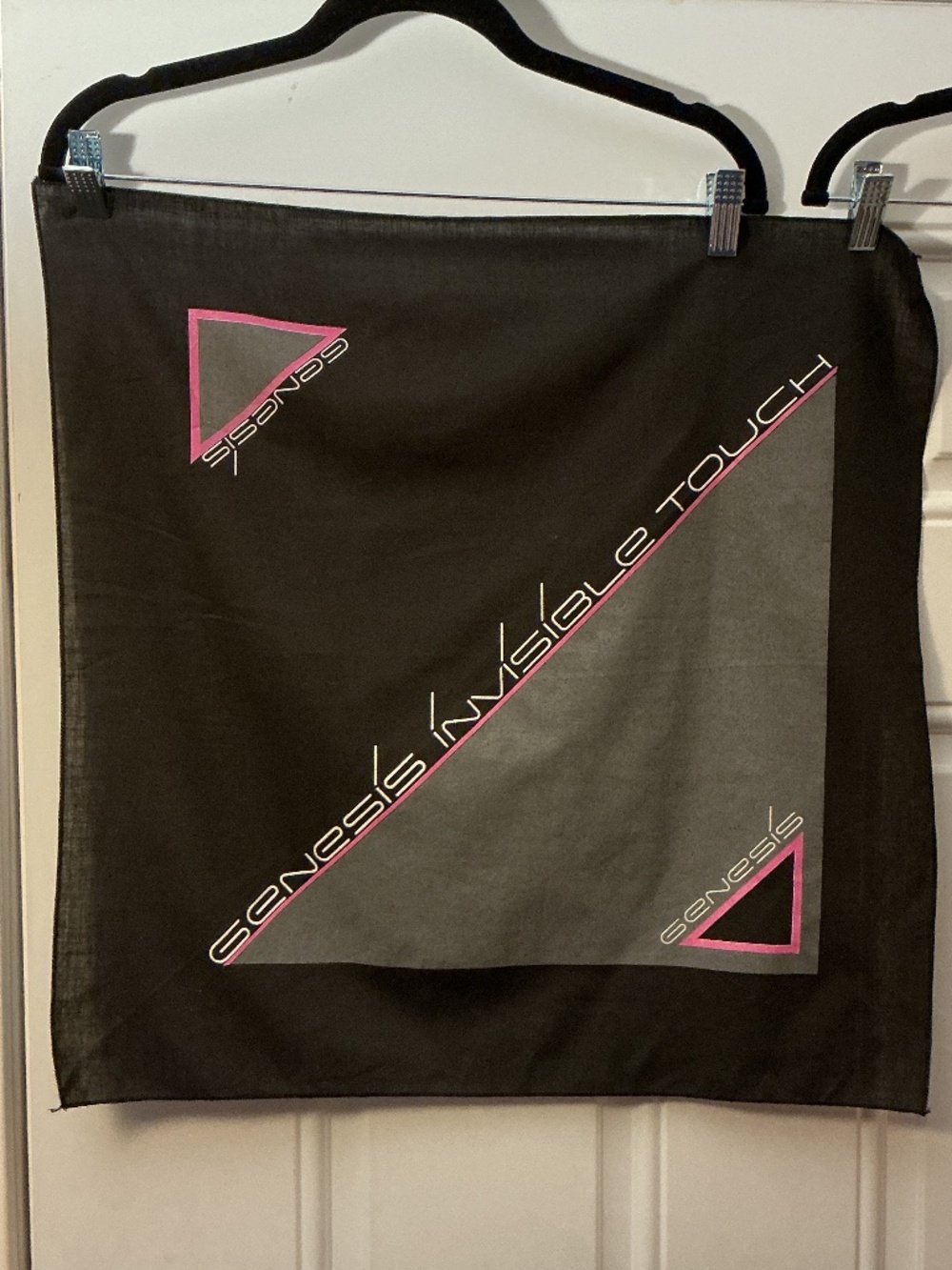 Vintage GENESIS the Band Invisible Touch 80’s Tour Bandana Scarf